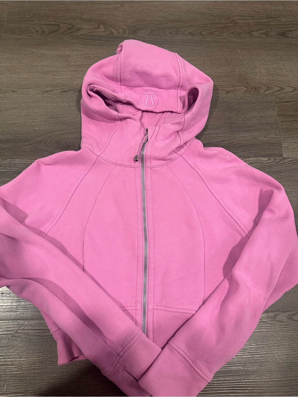 lululemon athletica Pink Full-Zip cropped scuba jacket